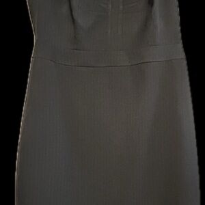 Blue Pinstripe Fitted Office Dress – Size 10